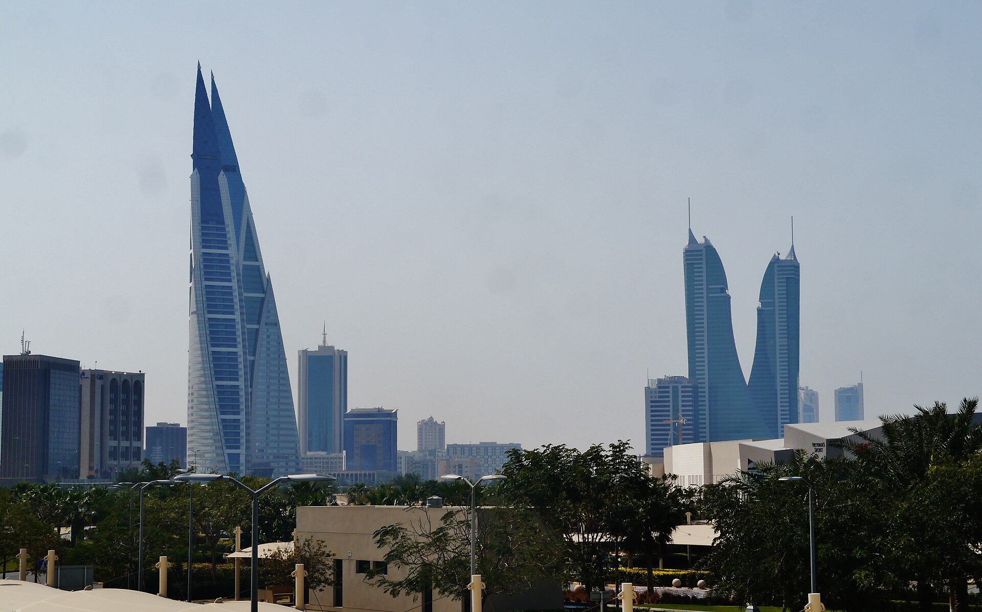 The Bahrain Financial Harbour and Bahrain World Trade Centre towers in Manama